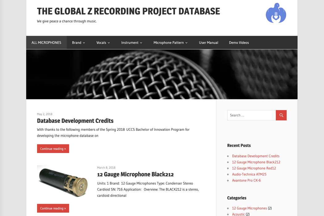 The Global Z Recording Project Database
